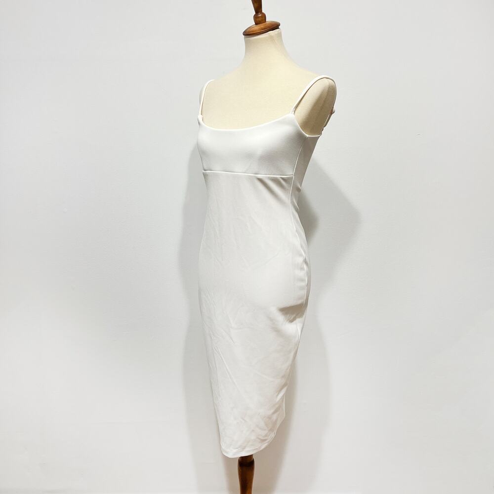 Nookie NWT Bailey Midi white wiggle dress size US M AU L